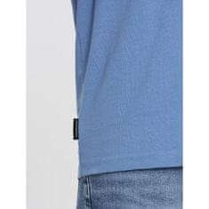 OMBRE Moška klasična bombažna majica BASIC modra MDN124299 M