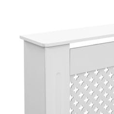 Vidaxl Pokrov za radiator bel 152x19x81,5 cm MDF