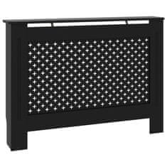 Vidaxl Pokrov za radiator črn 112x19x81,5 cm mediapan