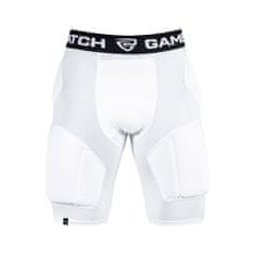 GamePatch PRO + Kompresijske kratke hlače s polno zaščito, bele, XL