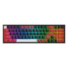 Redragon Pollux K628RGB Pro tipkovnica, rdeča stikala, črno-rdeča