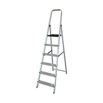 Edm 6-stopenjska zložljiva lestev EDM aluminij (48 x 10,5 x 193 cm)