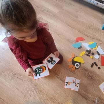 slomart KRUZZEL lesena sestavljanka - geometrijske figure živali