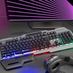 Livoo Semi-mehanska gaming tipkovnica žična RGB LED