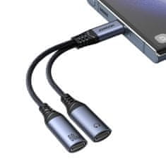Joyroom SY-C03 adapter USB-C / 2x USB-C, črna