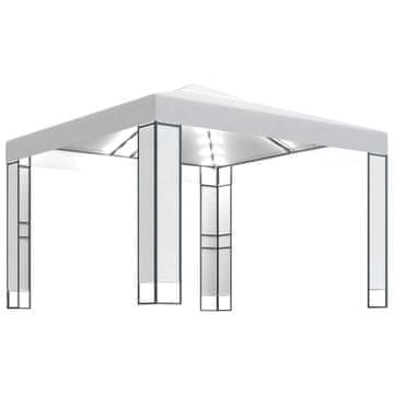 Vidaxl Paviljon z dvojno streho in LED lučkami 3x3 m
