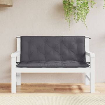 Vidaxl vidaXL Blazine za vrtno klop, komplet 2 kosov, antracit, blago Oxford