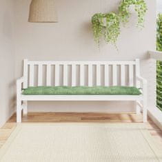 Vidaxl Blazina za vrtno klop vzorec listov 180x50x7 cm oxford tkanina