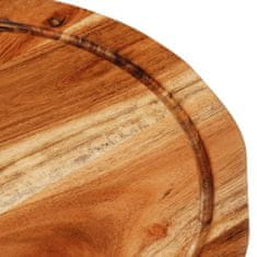 Vidaxl Deska za rezanje Ø30x2,5 cm trden akacijev les