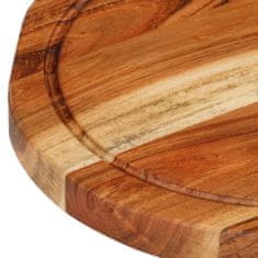 Vidaxl Deska za rezanje Ø30x2,5 cm trden akacijev les
