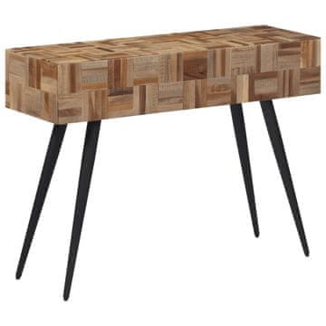 Vidaxl vidaXL Konzolna mizica 110x34x80 cm predelan tikov les