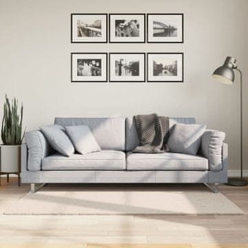 Vidaxl vidaXL HUARTE Preproga, nizek vlak, bež, 80x150 cm