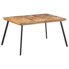 Vidaxl Jedilna miza 148x97x76 cm trdna tikovina