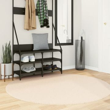 Vidaxl vidaXL Preproga HUARTE, nizek las, bež, Ø 160 cm