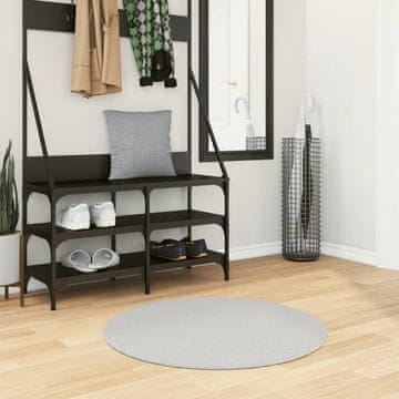 Vidaxl vidaXL Preproga HUARTE, nizek las, siva, Ø 80 cm