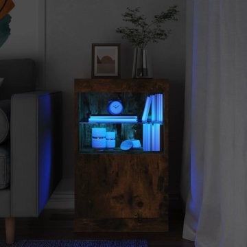 Vidaxl vidaXL LED omarica dimljen hrast 41x37x67 cm