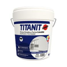 BigBuy Barva Titanlux Titanit 029190004 Stropna stena pralna bela mat 4 L