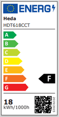 HEDA LED podelementna svetilka 120cm 18W 1800lm T5 3000K, 4000K ali 6000K IP20 s stikalom 