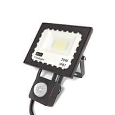 hurtnet LED 20W reflektor črn 6500K IP67 + senzor gibanja
