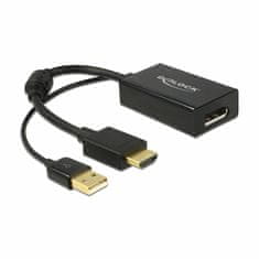 Delock adapter HDMI M - Displayport 1.2 Aktivni 25cm 62667