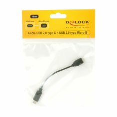 Delock adapter USB TipC M-USB 2.0 mikro-B Ž na kablu 65578