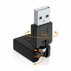 Delock adapter USB-A M-USB-A Ž pregibni 180°/360° 65260