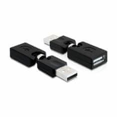 Delock adapter USB-A M-USB-A Ž pregibni 180°/360° 65260