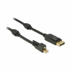Delock kabel miniDisplayPort-DisplayPort 2m 4K 60Hz črn vijačenje 83722
