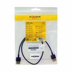 Delock kabel HDMI 3D 4K slim 0,5m 84786