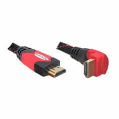 Delock kabel HDMI kotni 4K rdeč 1m 82685