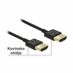 Delock kabel HDMI 3D 4K slim 0,25m 85117