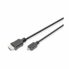 Digitus kabel HDMI/D mikro 1m 4K črn AK-330109-010-S