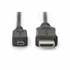 Digitus kabel HDMI/D mikro 2m 4K črn AK-330109-020-S