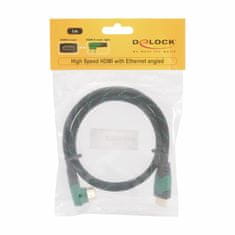 Delock kabel HDMI kotni 4K zelen 1m 82951