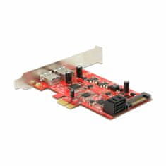Delock kartica PCIe kontroler x1 USB 3.0 2xA + 2xSATA III Low profile 89389