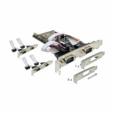 Delock kartica PCIe Serijska 6x RS232 + Low Profile 89347