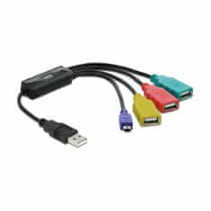 Delock hub USB na kablu 3xA mini USB 61724
