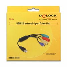Delock hub USB na kablu 3xA mini USB 61724
