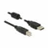 kabel USB A-B 1,5m dvojno oklopljen črn s feritom 84896
