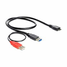 Delock kabel USB 3.0 Y 2xA-B mikro 20cm 82909