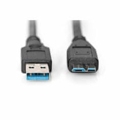 Digitus kabel USB 3.0 A-B mikro 0,25m črn