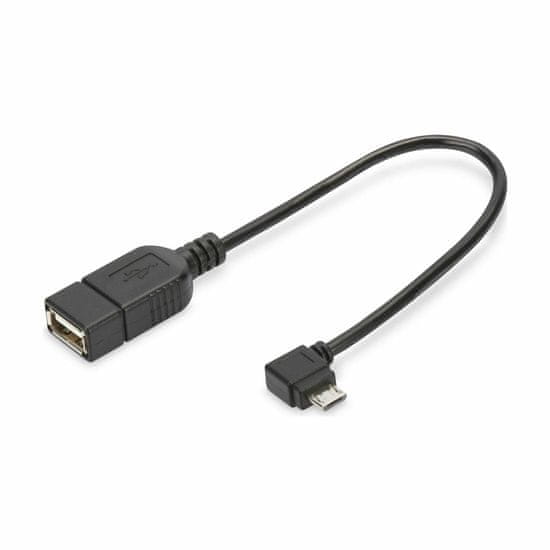 Digitus kabel USB A-B mikro OTG 0,2m kotni