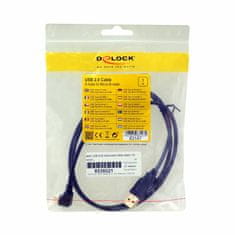 Delock kabel USB A-B mikro kotni-90st. desni 1m 83147