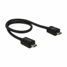 Delock kabel USB B mikro-B mikro 0,3m+ USB power sharing 83570