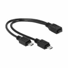 Delock kabel USB Y 2xB mikro M-B mikro Ž 20cm 65440