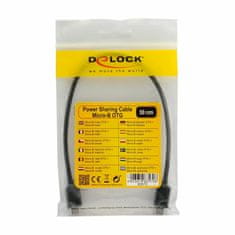 Delock kabel USB B mikro-B mikro 0,3m+ USB power sharing 83570