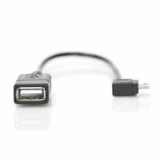 Digitus kabel USB A-B mikro OTG 0,2m kotni