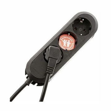 Bachmann podaljšek kabelski 3x220V 1,5m črn 388.170