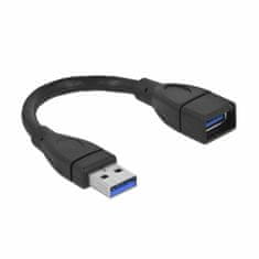 Delock podaljšek USB 3.0 A-A 15cm črn 82776