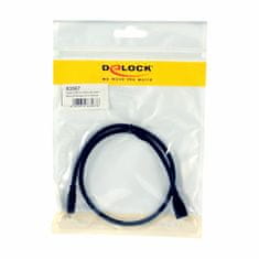 Delock podaljšek USB Mikro B-m Mikro B-ž 0,5m črn 83567